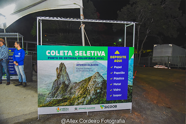 Afonso Cláudio Recicla coleta quase uma tonelada de matérias recicláveis durante a 29ª Expo Afonso Cláudio