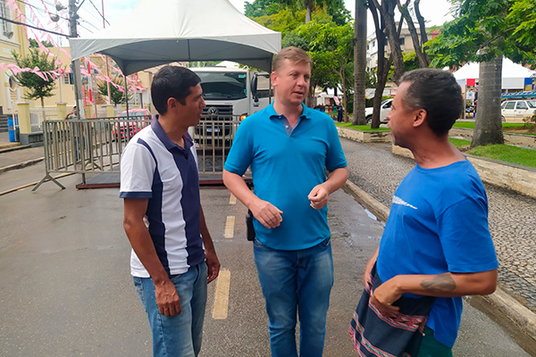 Vice-prefeito Stewand acompanha de perto os preparativos para a festa dos 132 anos de Afonso Cláudio