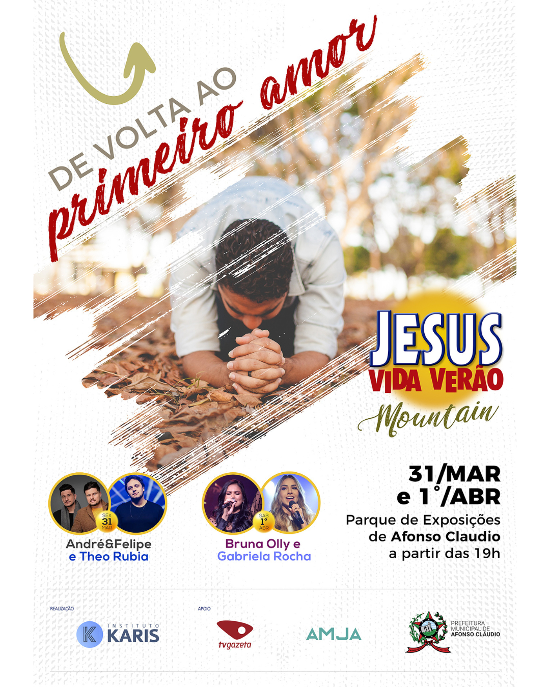 Jesus Vida Verão chega em Afonso Cláudio nos dias 31 de março e 1º de abril