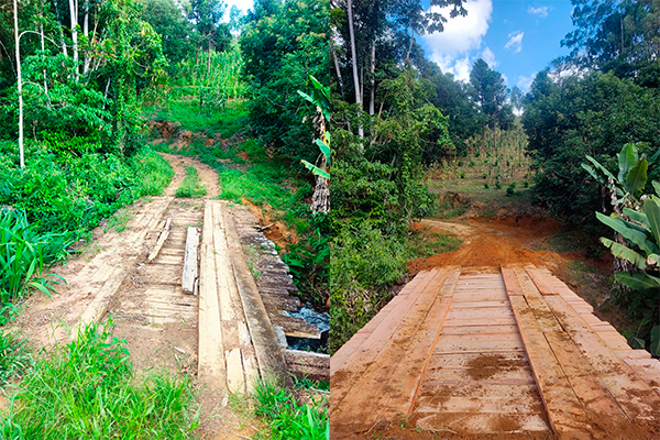 Prefeitura constrói nova ponte e agrada moradores da na Comunidade Rainha da Paz