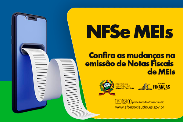 Prefeitura de Afonso Cláudio anuncia mudanças na emissão de notas fiscais de MEIs