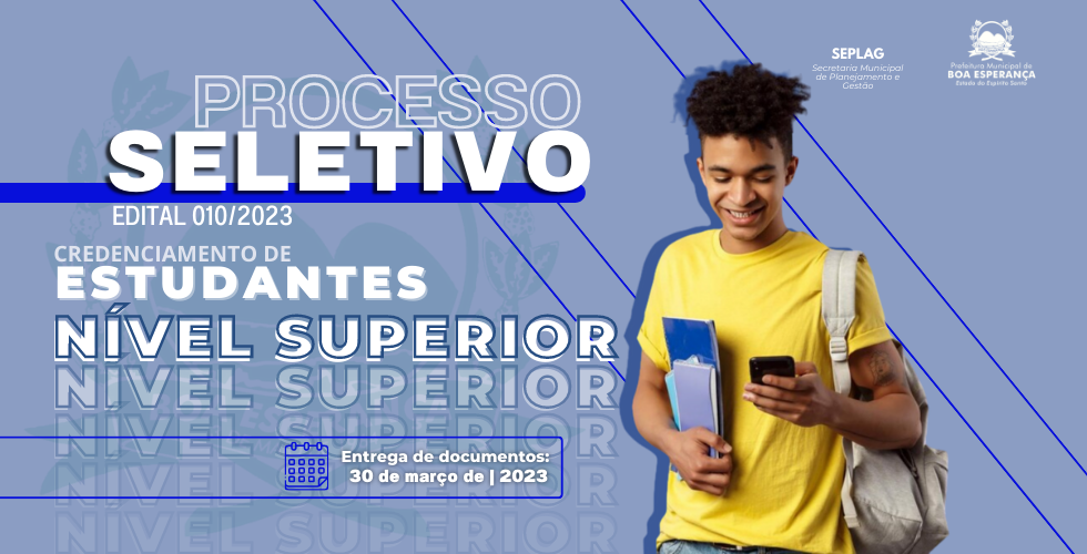 PROCESSO SELETIVO: Cadastro de Reserva para Estágio Remunerado de Estudantes de Nível Superior