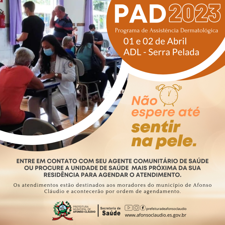 Programa de Assistência Dermatológica (PAD) acontece nos dias 01 e 02 de abril na ADL