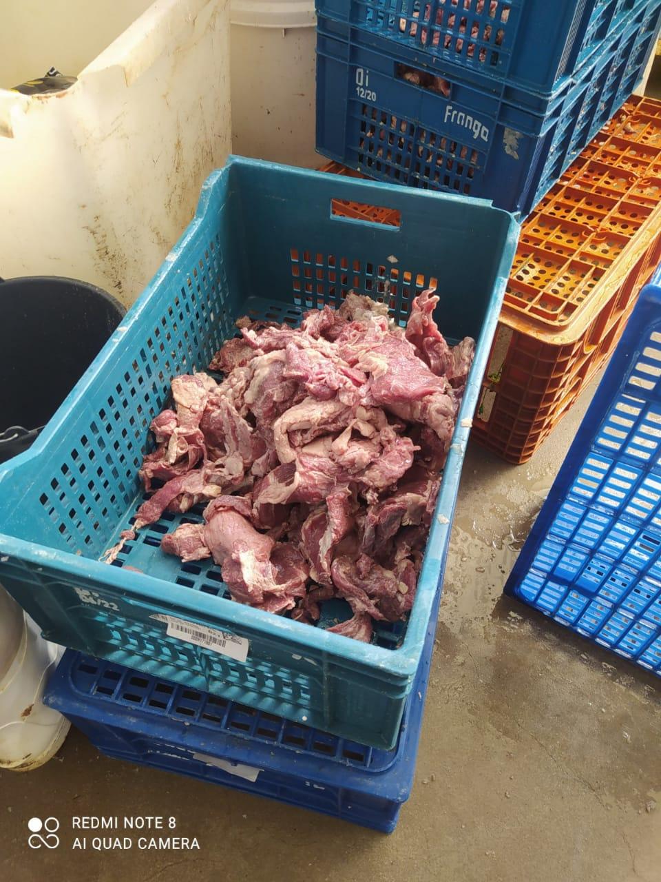 Vigilância Sanitária apreende 900 quilos de carne armazenada de forma inadequada em supermercado de Linhares