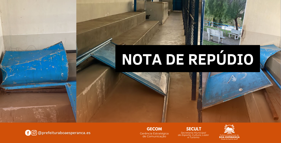 Nota de Repúdio - Depredação do Patrimônio, Quadra Poliesportiva de Sobradinho