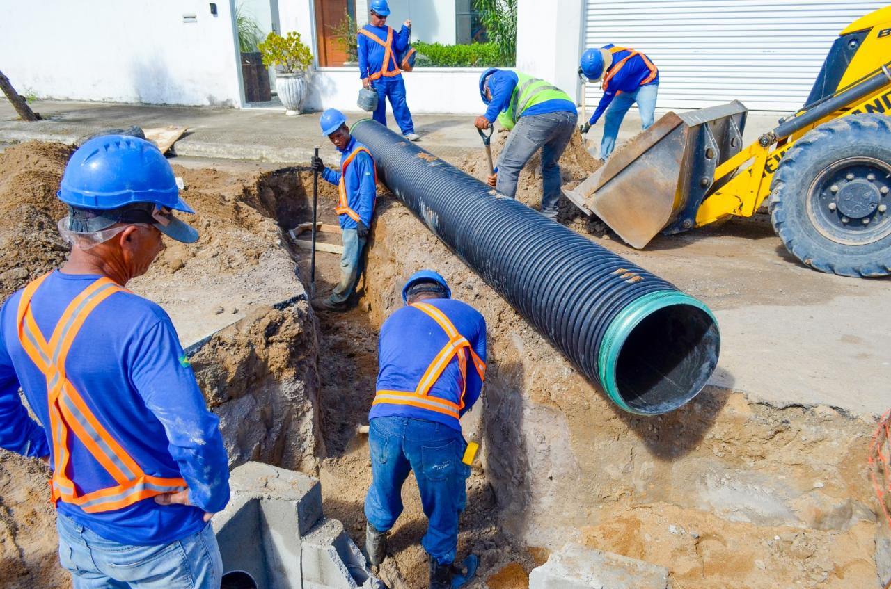 Obras de Microdrenagem do Três Barras avançam e chegam em fase final