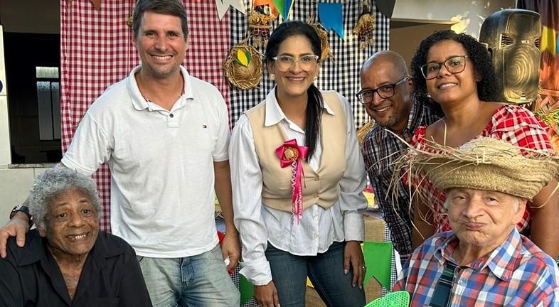 Festa junina para idosos do lar recanto da vida