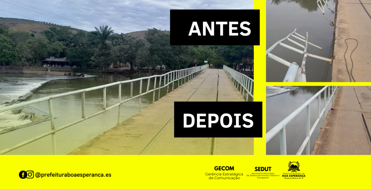 Prefeitura de Boa Esperança Realiza Reparo do Corrimão da Ponte de Acesso ao Patrimônio do Bis Após Incidente com Veículo