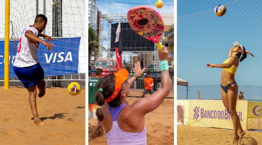 ​Neste finde tem beach tennis, beach soccer e vôlei de praia em Vila Velha