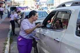 Blitz educativa levou informações sobre o agosto lilás para Laranjeiras
