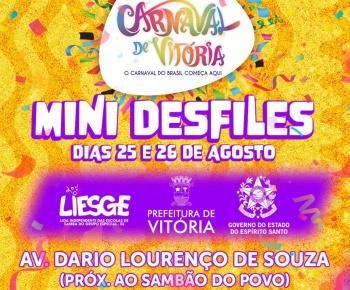 Esquenta para Carnaval 2024 começa com minidesfiles na sexta (25) e sábado (26)