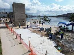 Orla de Cariacica recebe assentamento do piso e apresenta 70% de obra concluída