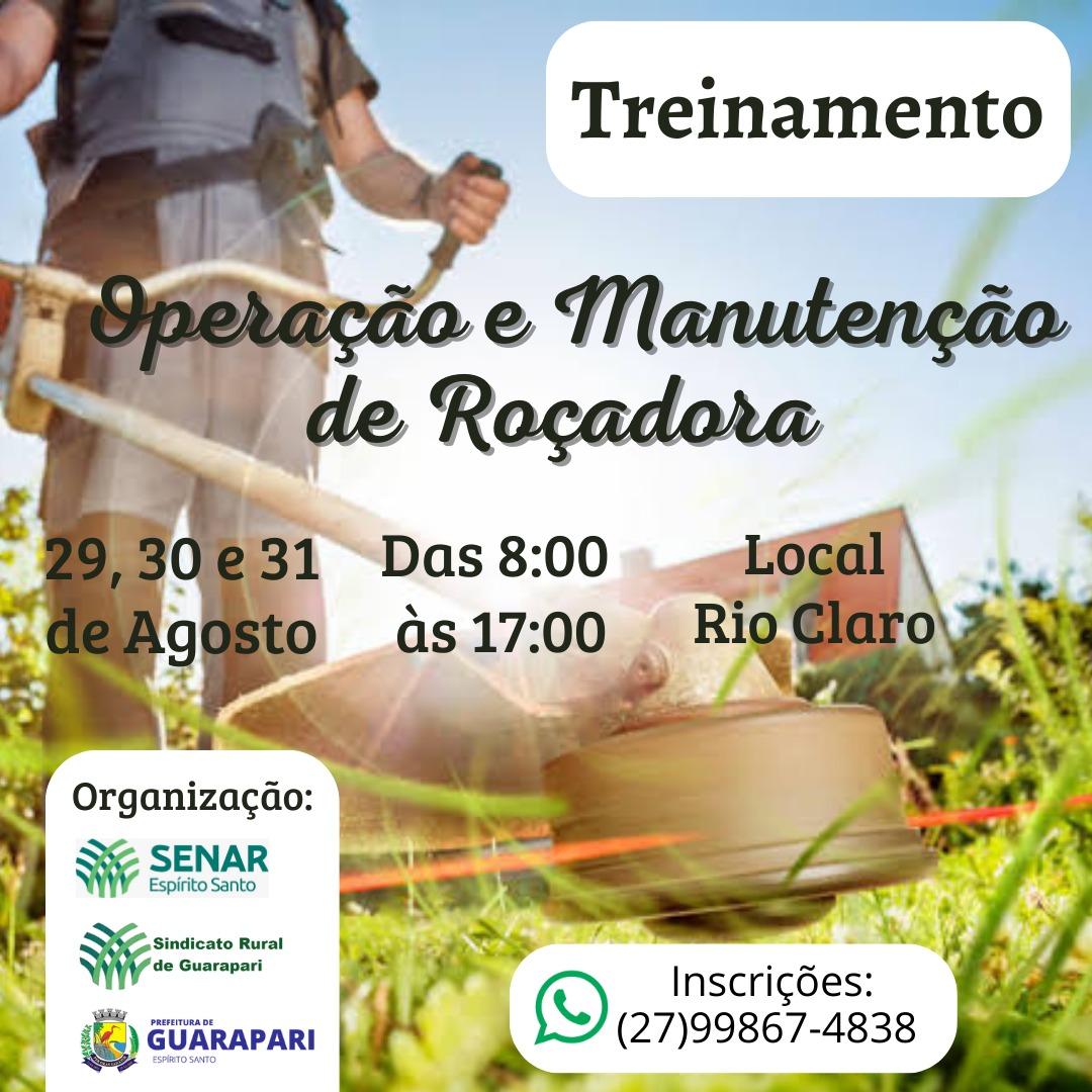 Prefeitura oferecerá Treinamento para Operação de Roçadora para produtores e trabalhadores rurais