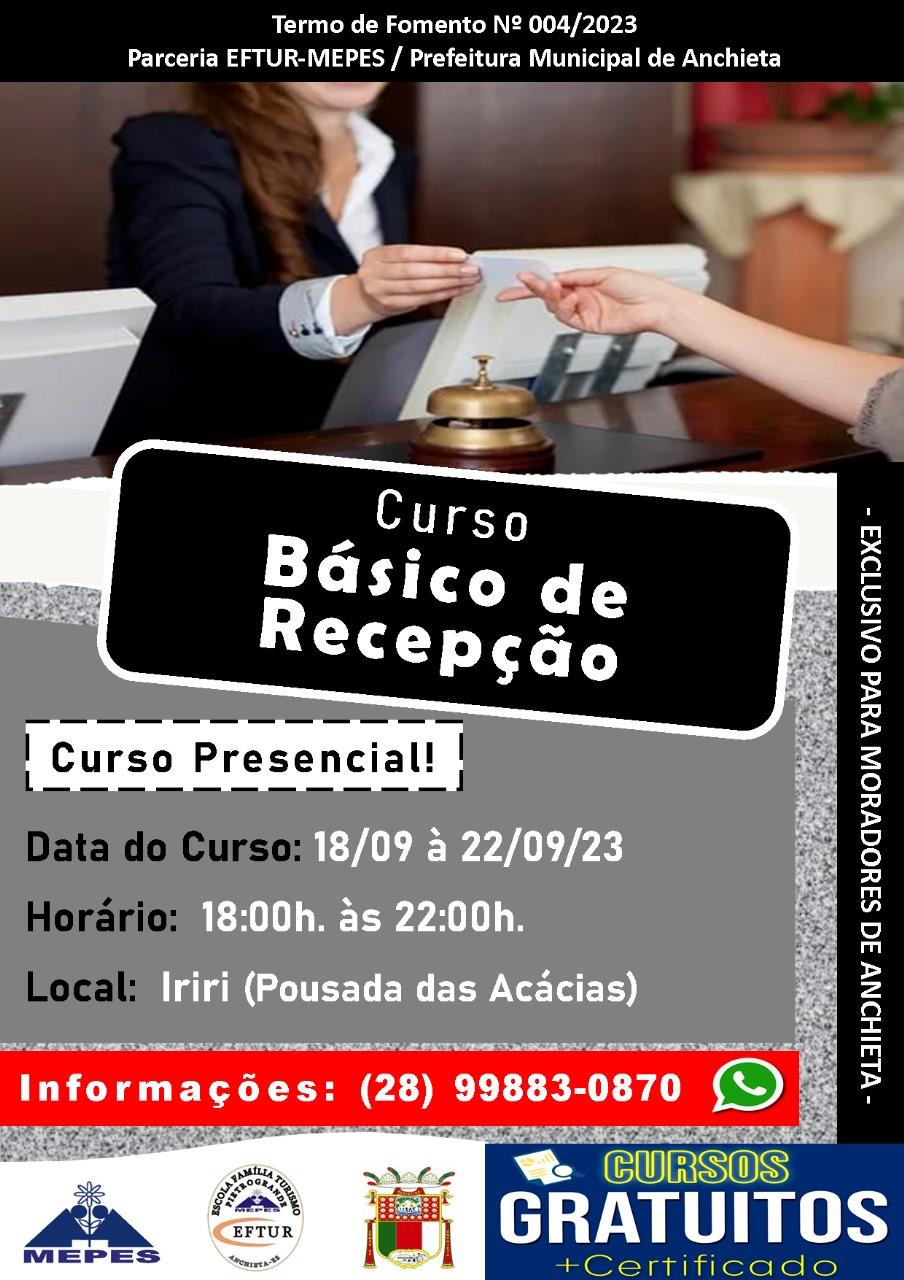 Curso de recepção para moradores de Anchieta