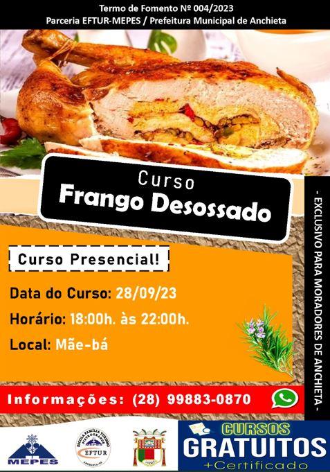 Curso ensina a ganhar dinheiro com frango desossado