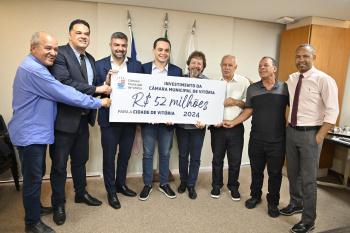 Vitória recebe valor recorde de R$ 52 milhões para investir na cidade