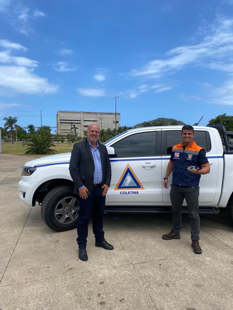 Colatina recebe nova viatura e drone para os trabalhos da Defesa Civil no município