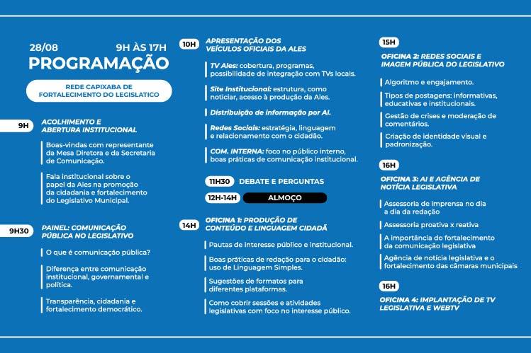 programação do seminário de comunicação