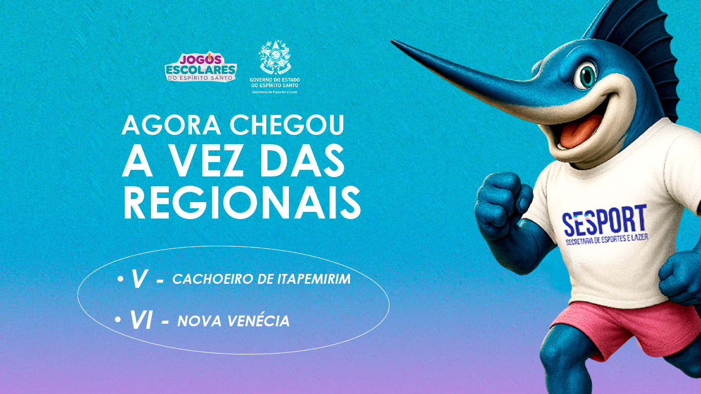 Regionais V e VI dos Jogos Escolares começam na segunda-feira (25) em Cachoeiro de Itapemirim e Nova Venécia