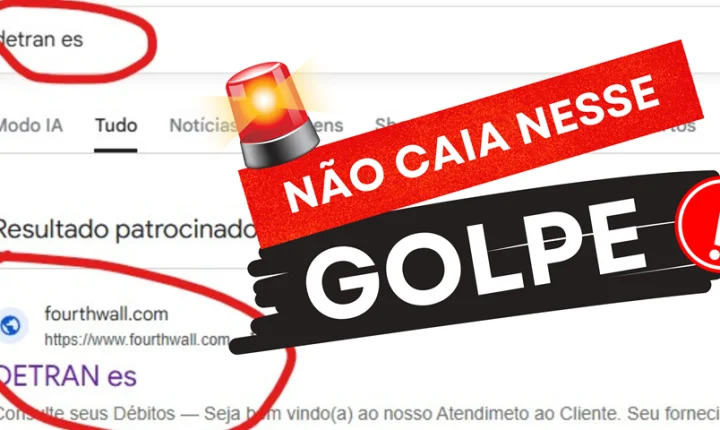 Alerta de Golpe: Falso site do Detran|ES engana motoristas em sites de busca